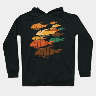 Shoal of fish pattern Hoodie